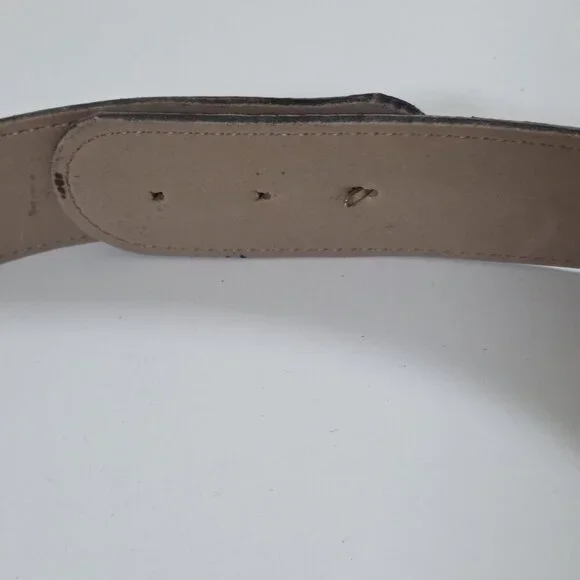 Kudos Vtg Medallion Embellished Belt Women Black Gold Whimsigoth Y2K 90s Fashion - Picture 3 of 11